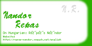 nandor repas business card